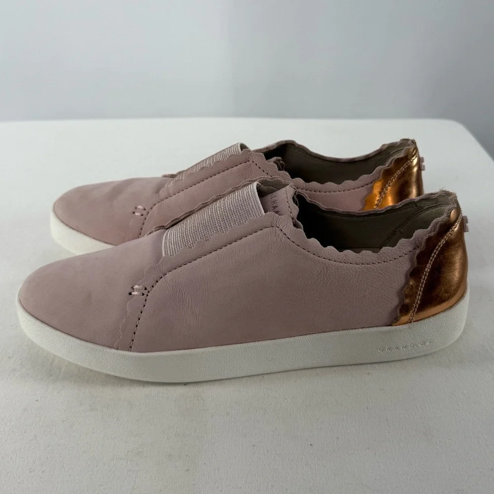 COLE HAAN Grandpro Spectator Nubuck Sneaker in Pink Rose Gold‎ Specchio Size 7
